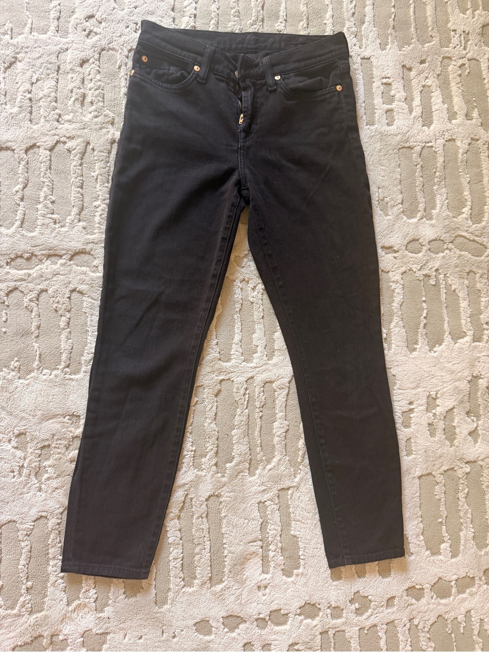 Women’s Black Slim Jeans 7 for all Man Kind